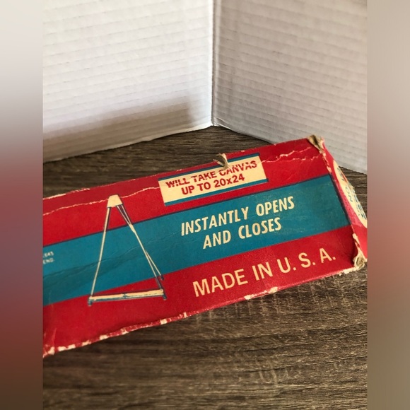 Vtg Silver Aluminum Table Top Folding Artists Easel - Picture 8 of 12